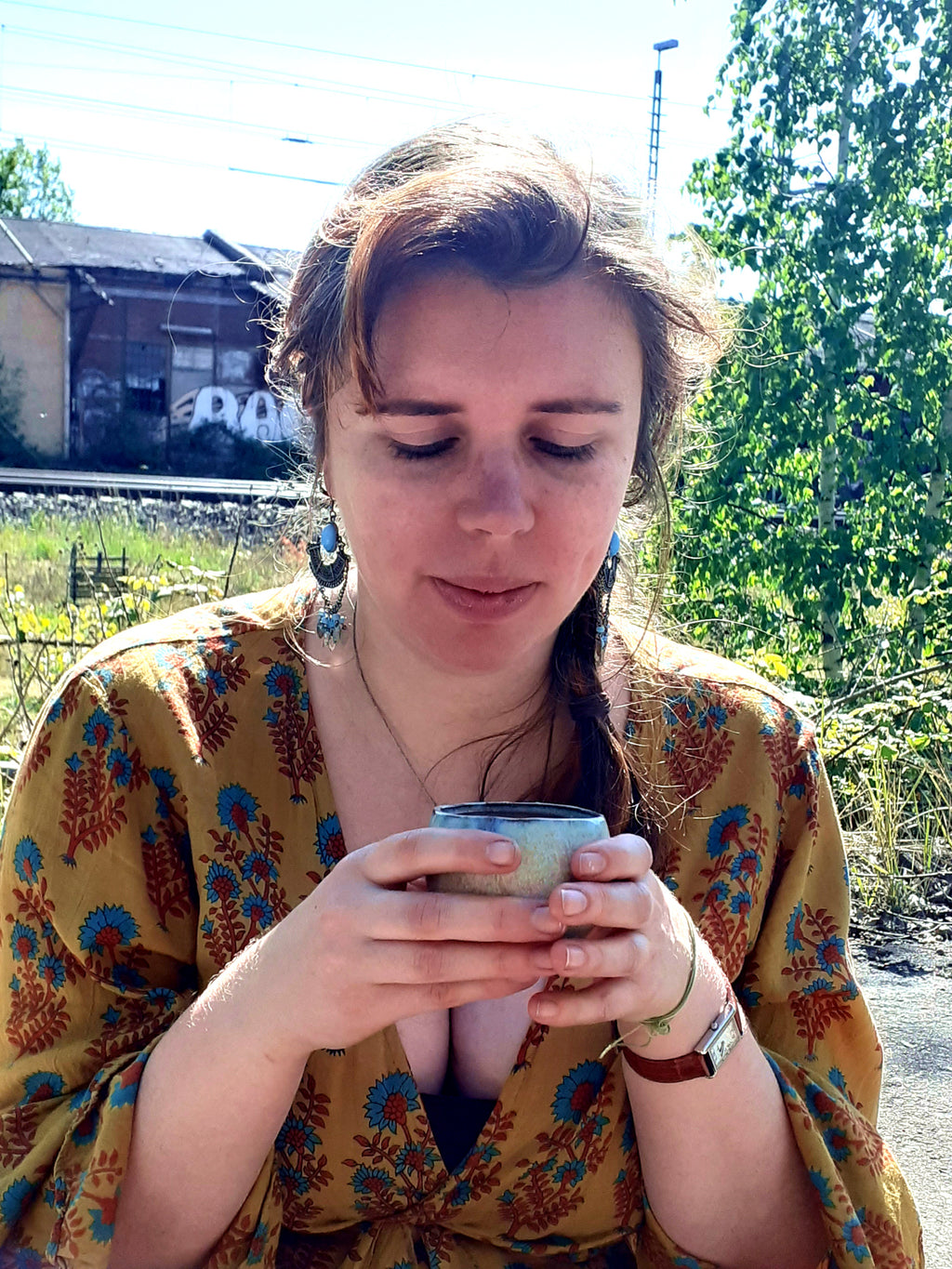 Ritualkakakobecher in Perlmutt